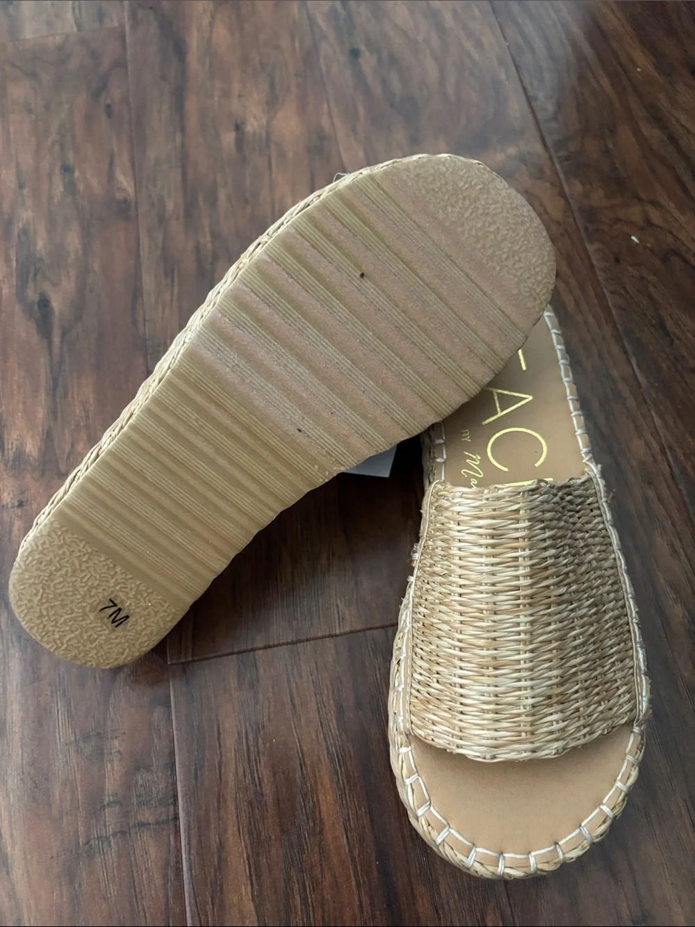 BEACH by Matisse Woven Slide Sandals - Natural Straw